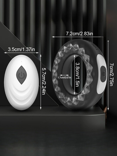 a white and black object with measurements for it